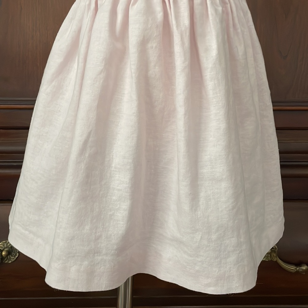 Southern Boutique Pink Linen Easter Portrait Dress Bloomer Set 18M Church - Picture 5 of 8